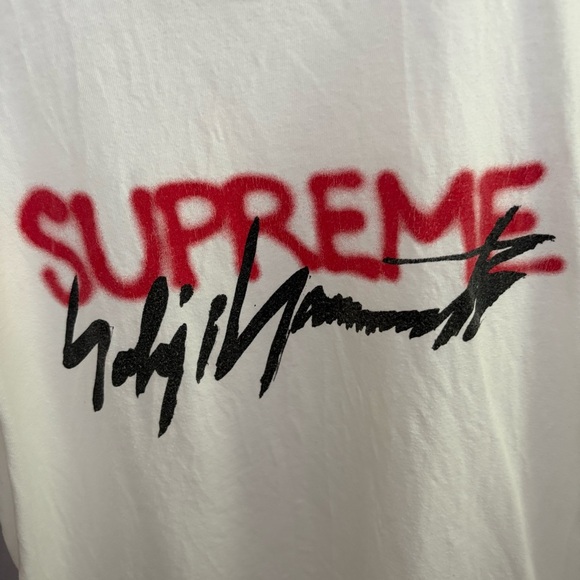 SUPREME x YOHJI YAMAMOTO sz M White Cotton Tshirt Short Sleeve Tee - Picture 3 of 9